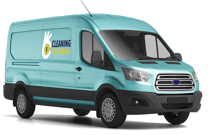 Cleaning East London van loaded with cleaning supplies and equipment, heading to a job in East London